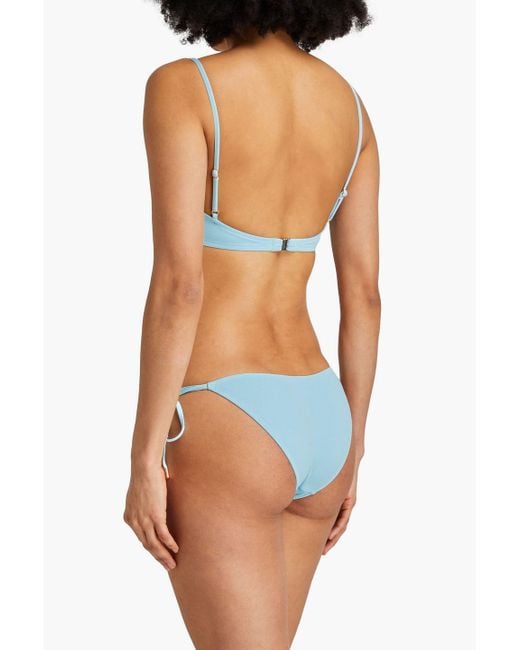 Melissa Odabash Blue Vegas Ruched Underwired Bikini Top