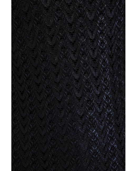 Missoni Black Minikleid aus häkelstrick aus einer wollmischung mit metallic-effekt