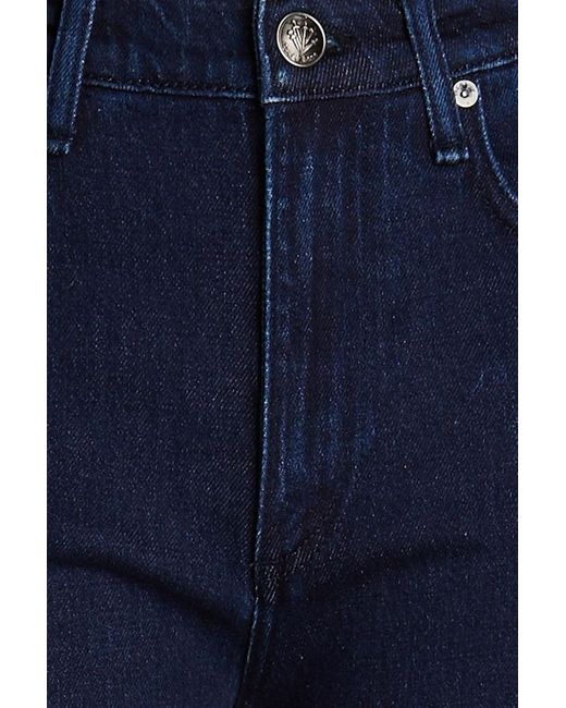 Rag & Bone Blue Harlow hoch sitzende jeans mit geradem bein
