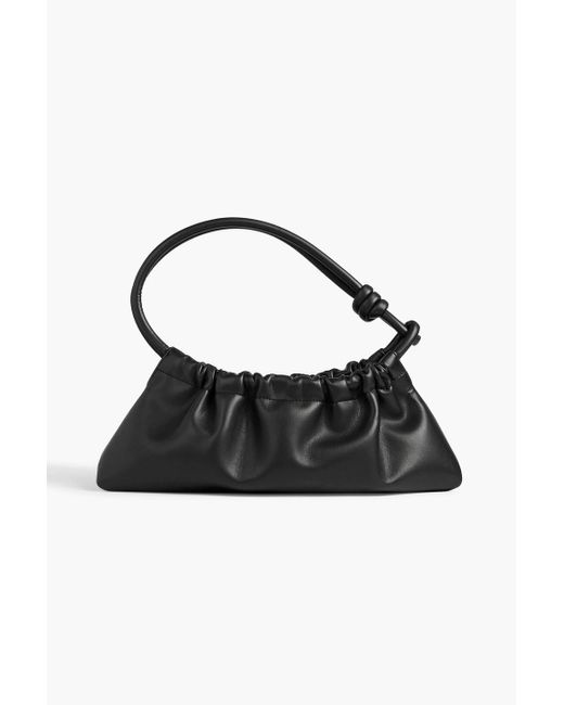 Nanushka Valerie Vegan Leather Shoulder Bag in Black | Lyst