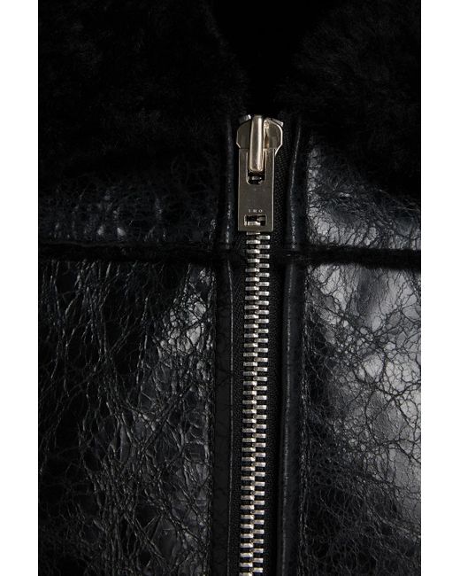 IRO Black Jacke aus shearling mit craquelé-effekt