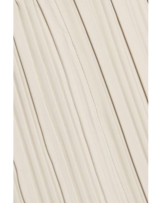 Rohe Natural Pleated Leather Skirt