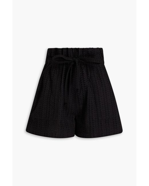 A.L.C. Black Billy shorts mit lochstickerei
