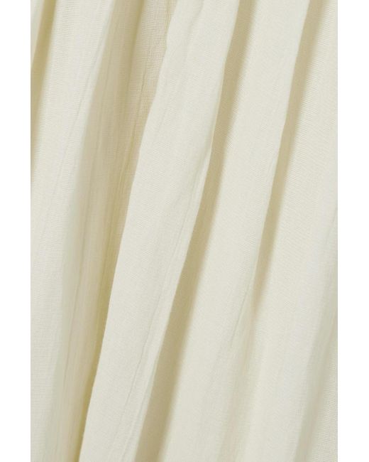 Rag & Bone White Sachi Pintucked Gauze Midi Dress
