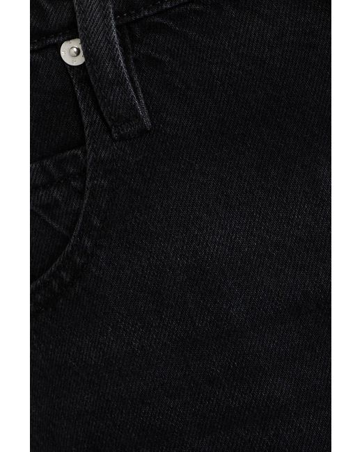 FRAME Black The Midaxi Denim Midi Skirt