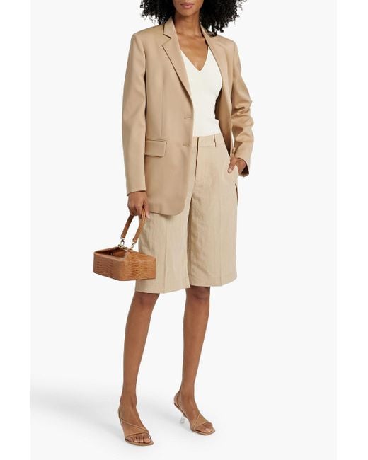 Another Tomorrow Natural Wool-Blend Blazer