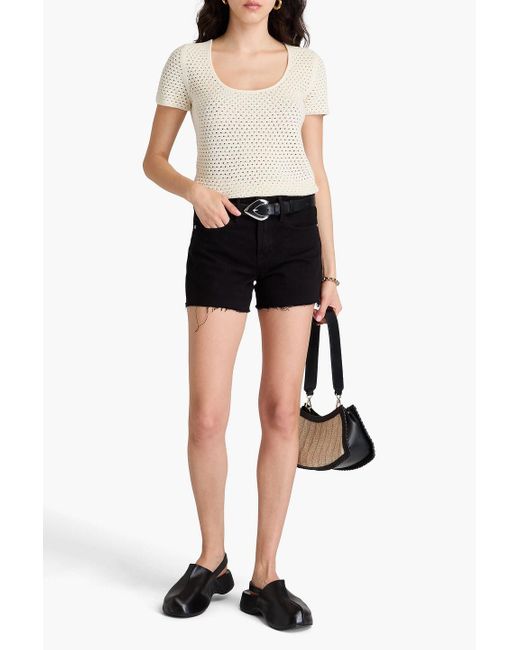 FRAME Black Le Brigette Denim Shorts