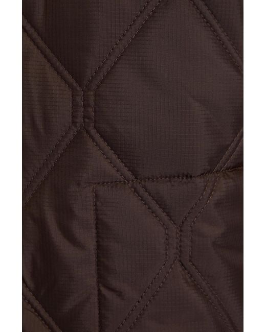Ganni Brown Quilted Ripstop Coat