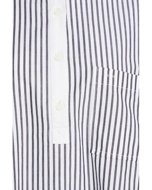 Alex Mill White Jo Striped Cotton-poplin Shirt