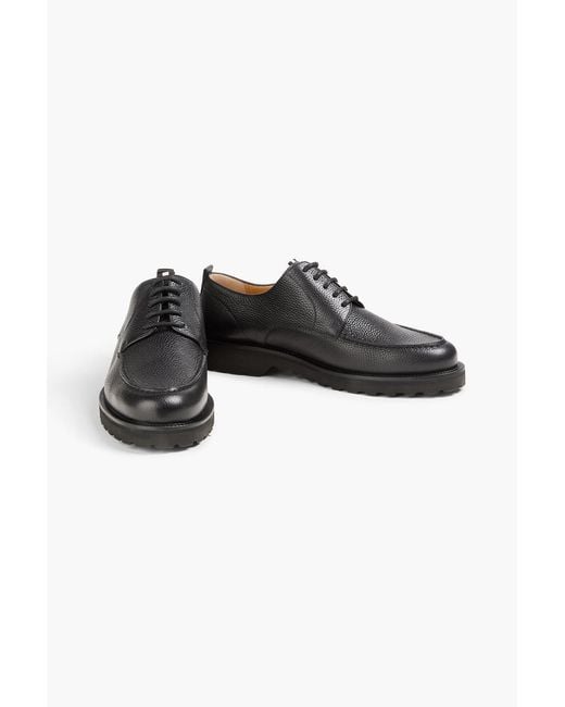 Bally Black Norber Pebbled-Leather Derby Shoes for men