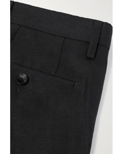 Mr P. Black Philip Linen-Twill Suit Pants for men