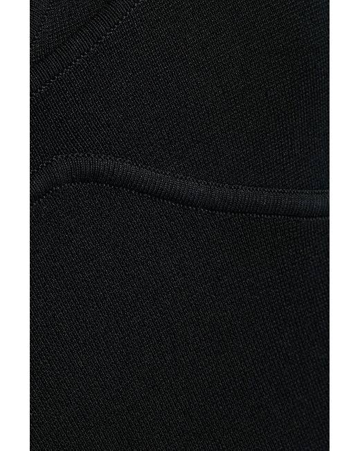 Jonathan Simkhai Black Cedar Ribbed-knit Top