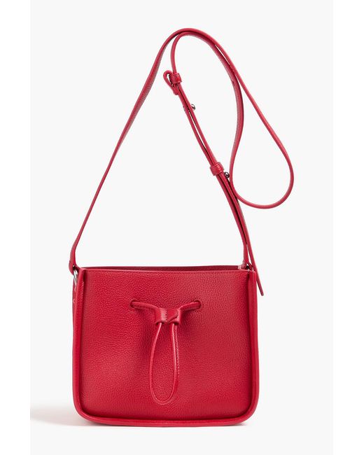 3.1 Phillip Lim Red Soleil Mini Pebbled-Leather Bucket Bag