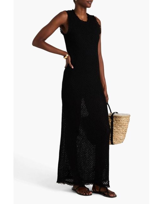 Rag & Bone Black Carine Cotton-blend Maxi Dress