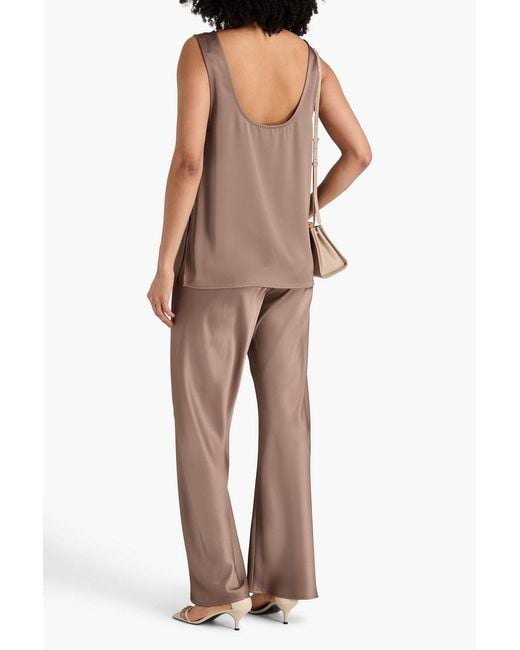 A.Emery Brown Satin Top