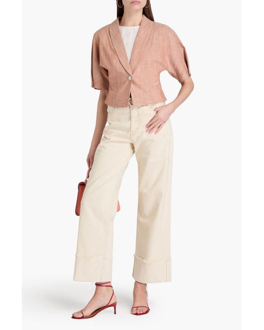 10 Crosby Derek Lam Pink Gabriel Woven Jacket