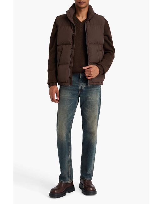 Sandro Brown Quilted Shell Vest for men