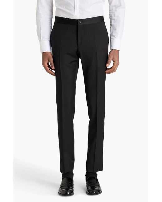 Canali Black Wool And Mohair-blend Twill Suit for men