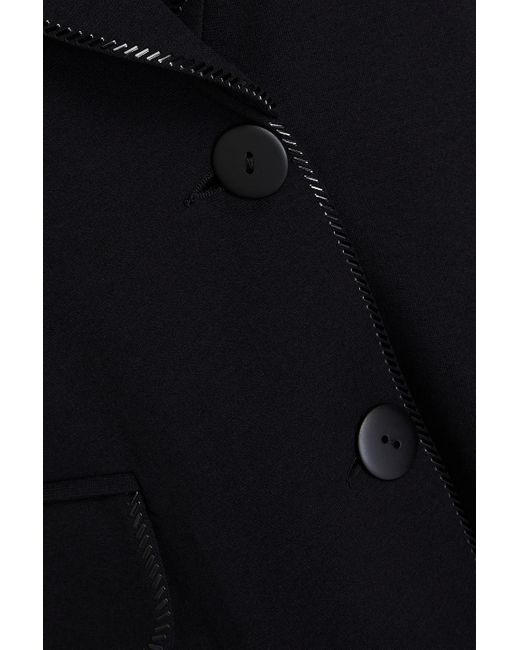Emporio Armani Black Embellished Jersey Blazer