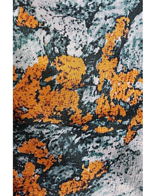3.1 Phillip Lim Orange Asymmetric Printed Silk-crepe Maxi Dress