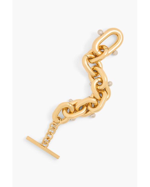 Rabanne Metallic Studded-Tone Bracelet
