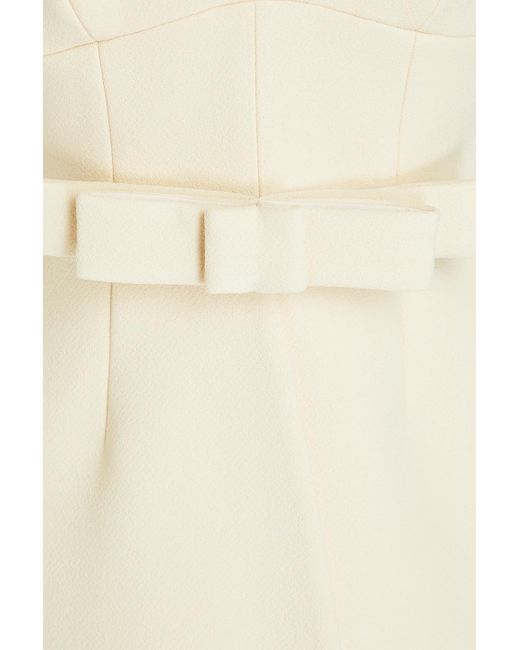 Jil Sander Natural Wrap-effect Crepe Mini Dress