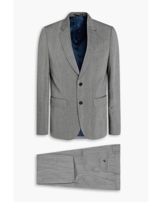 Paul Smith Gray Herringbone Tweed Suit for men