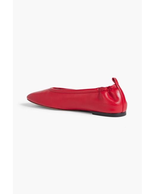 3.1 Phillip Lim Red Id Leather Ballet Flats