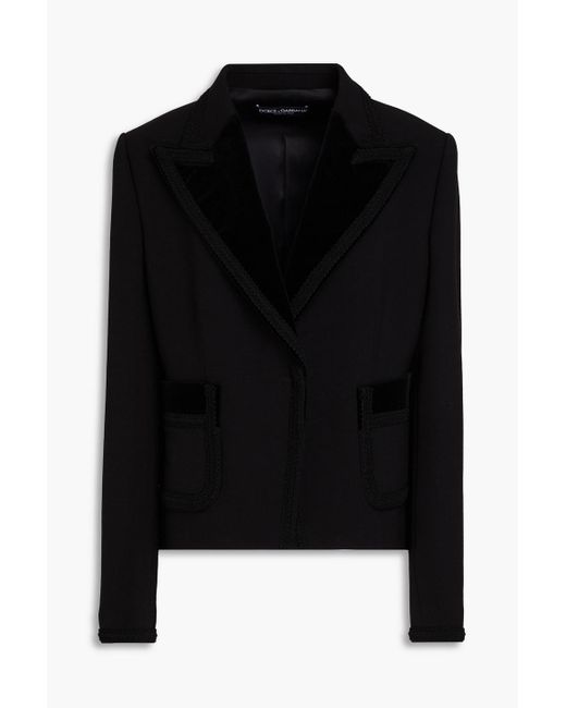 Dolce & Gabbana Black Wool-blend Blazer