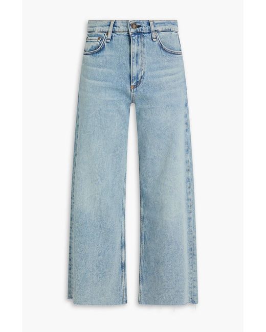 Rag & Bone Blue Andi High-Rise Wide-Leg Jeans