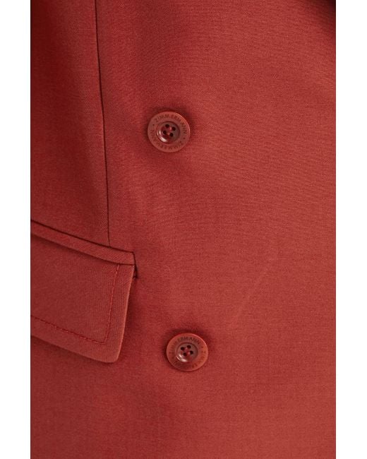 Zimmermann Red Double-breasted Wool-blend Blazer