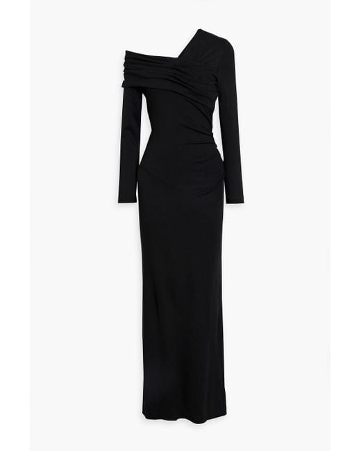 Diane von Furstenberg Black Dolores One-shoulder Stretch-jersey Maxi Dress