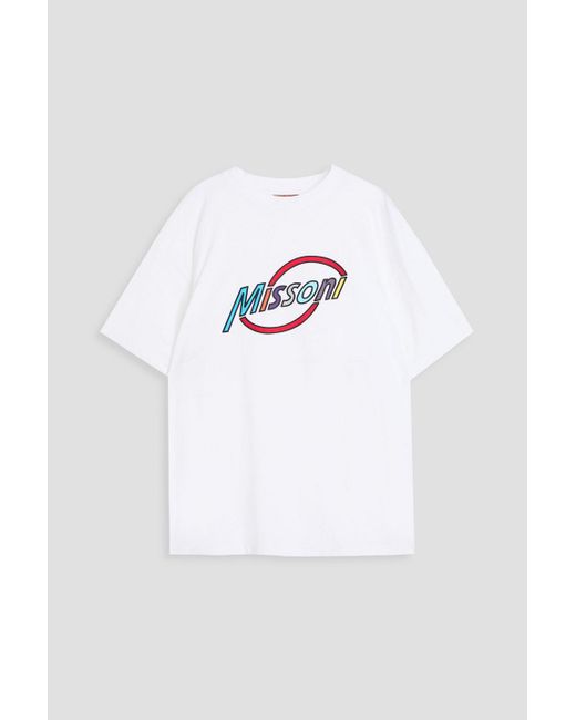 Missoni White Logo-print Cotton-jersey T-shirt for men