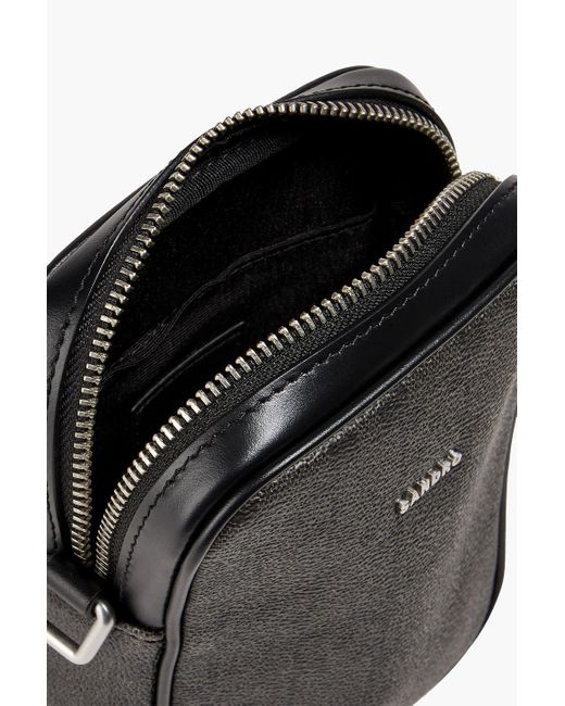 Sandro Black Printed Textured Shoulder Bag for men