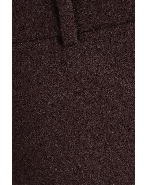 Theory Purple Wool-Flannel Tapered Pants