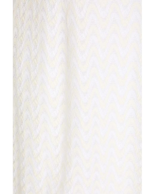 Missoni White Crochet-knit Wool-blend Mini Dress
