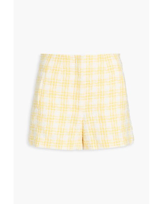 Veronica Beard Yellow Jazmin Cotton-Blend Tweed Shorts
