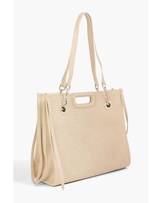 Maje Natural Faux Raffia Shoulder Bag