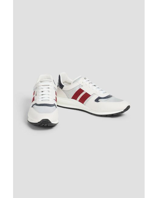 Bally White Astar Mesh And Leather Sneakers for men