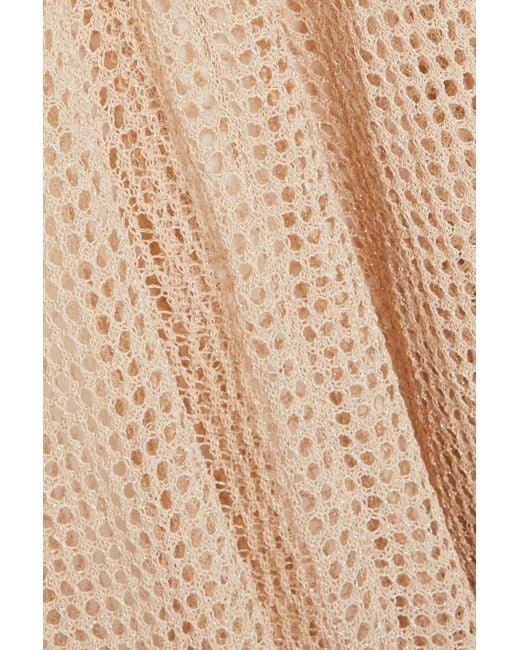 Solid & Striped Natural The Koko Metallic Crochet-knit Maxi Dress