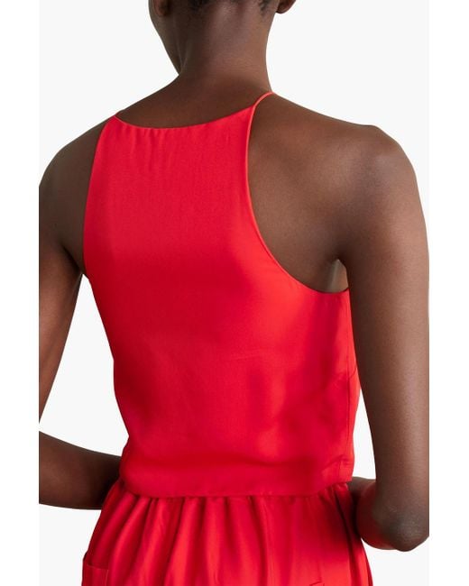 Gauchère Red Cropped Twill Camisole