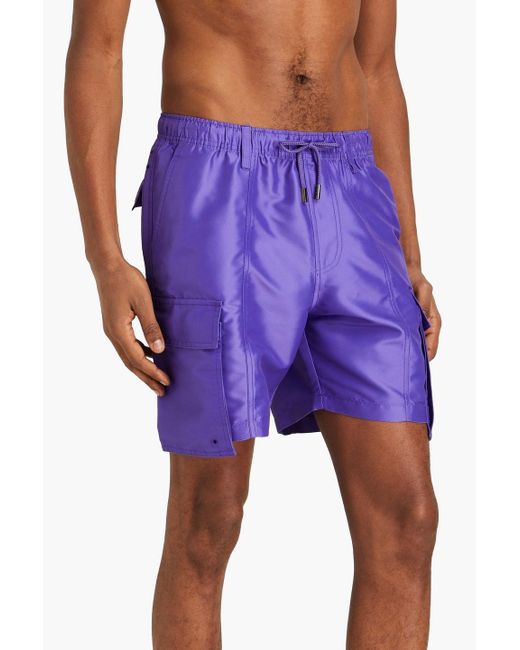 Jacquemus Purple Mid-length Swim Shorts for men