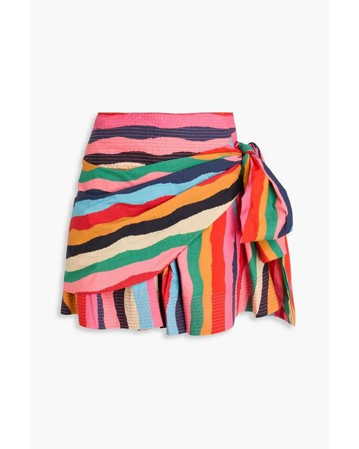 Farm Rio Layered Printed Cotton Skirt