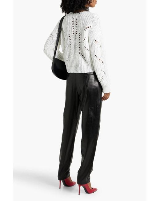 NAADAM White Pointelle-Knit Cotton Sweater