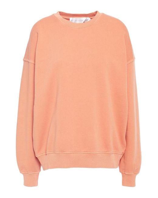 Victoria Beckham Pink Cutout French Cotton-terry Sweatshirt