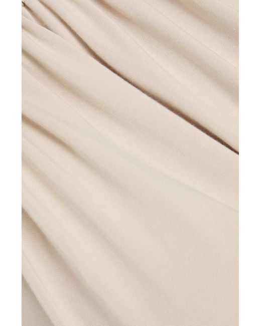 Totême  Natural Gathered Stretch-jersey Top