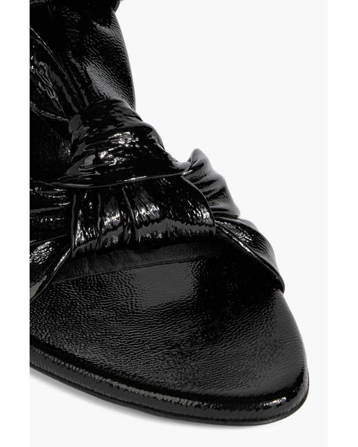 IRO Black Dydleen Textured Patent-leather Sandals