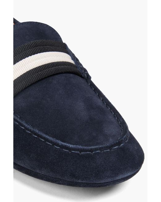 Bally Blue Kansan Suede Driving Shoes for men