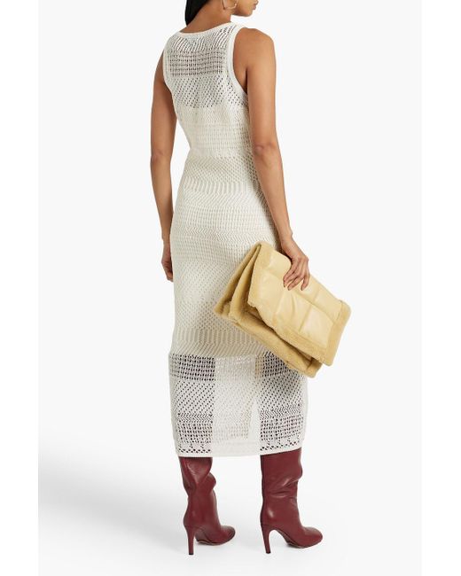 Rag & Bone White Mae Vee Crochet-knit Cotton-blend Midi Dress