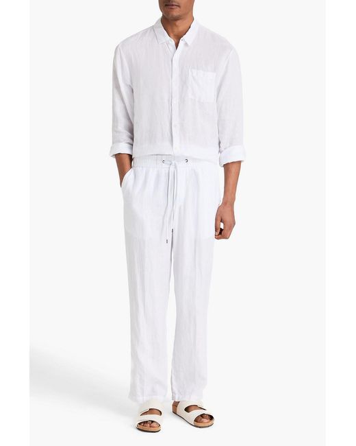 James Perse White Linen Pants for men